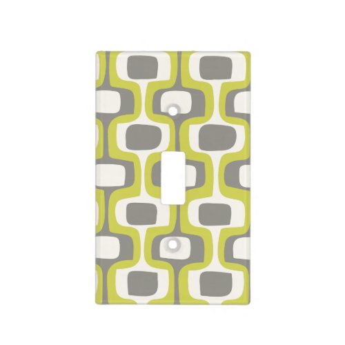 Warm Gray Chartreuse Mid_Century Modern Pattern Light Switch Cover