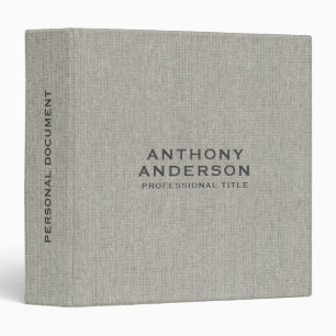 Warm Gray Fabric Texture  3 Ring Binder