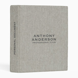 Warm Gray Fabric Texture  Mini Binder