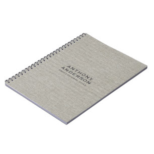 Warm Gray Fabric Texture Notebook