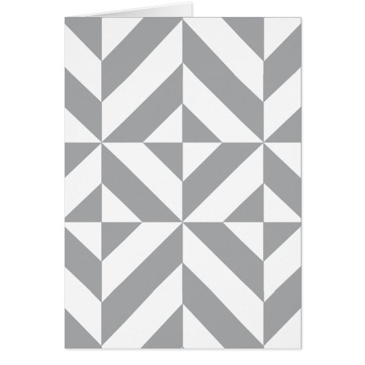 Warm Gray Geometric Deco Cube Pattern (Front)