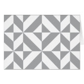 Warm Gray Geometric Deco Cube Pattern (Front Horizontal)