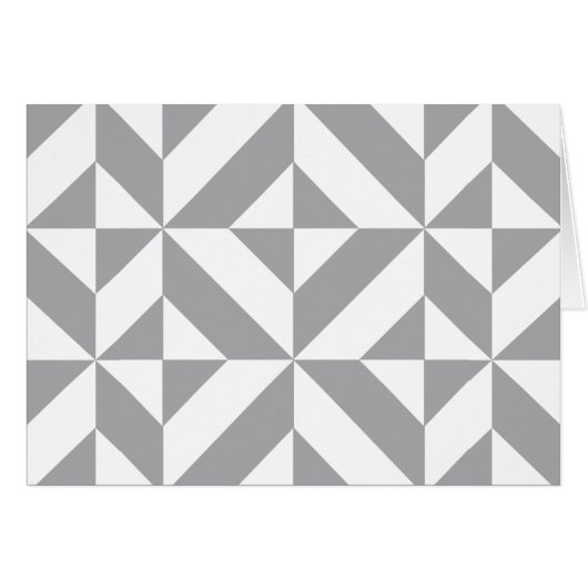 Warm Gray Geometric Deco Cube Pattern (Front Horizontal)