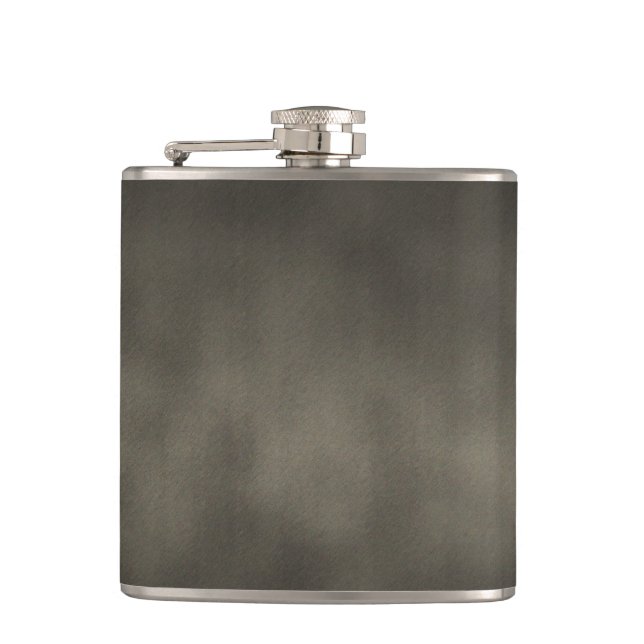 Warm Gray Goth Ombre Background Art Flask (Front)