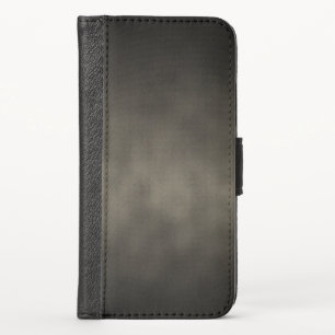 Warm Gray Goth Ombre Background Art iPhone XS Wallet Case