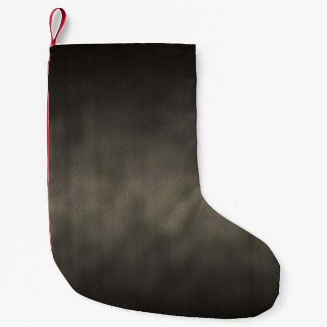 Warm Gray Goth Ombre Background Art Small Christmas Stocking (Front)