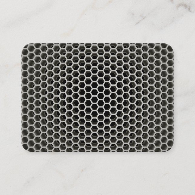 Warm Gray Honeycomb Business Card (Front)