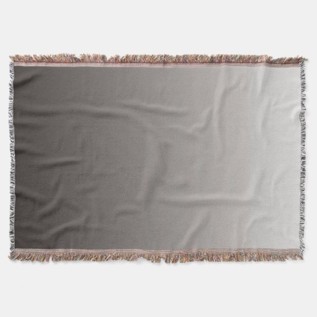 Warm Gray Light to DeepTones Throw Blanket (Front)