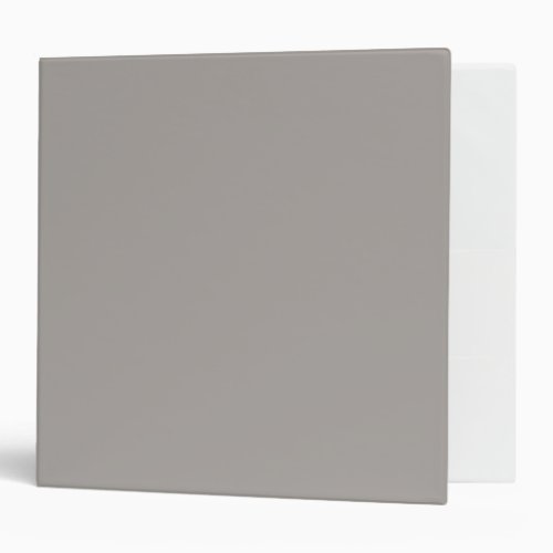 Warm Gray Solid Color Minimalist 3 Ring Binder