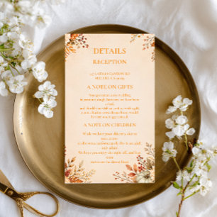Warm Harvest Floral Enclosure Card