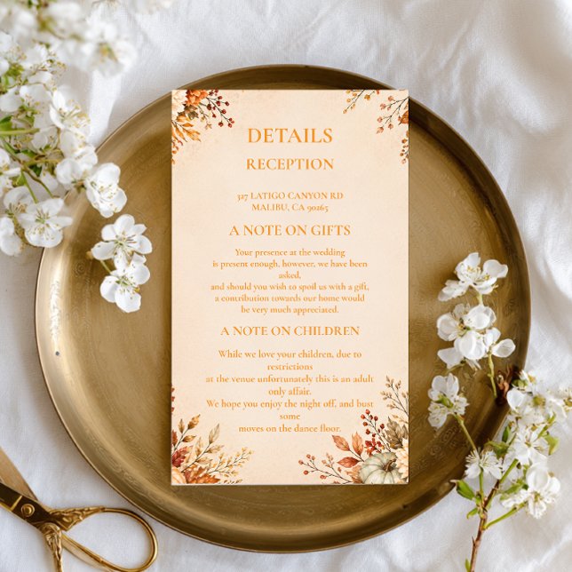 Warm Harvest Floral Enclosure Card (Creator Uploaded)