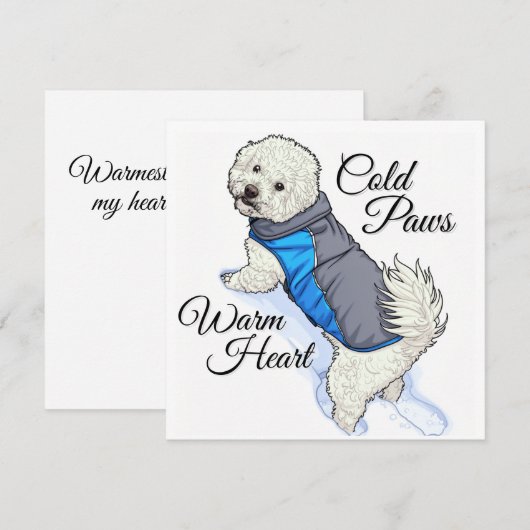 Warm Heart Snow Bichon  (Front/Back)