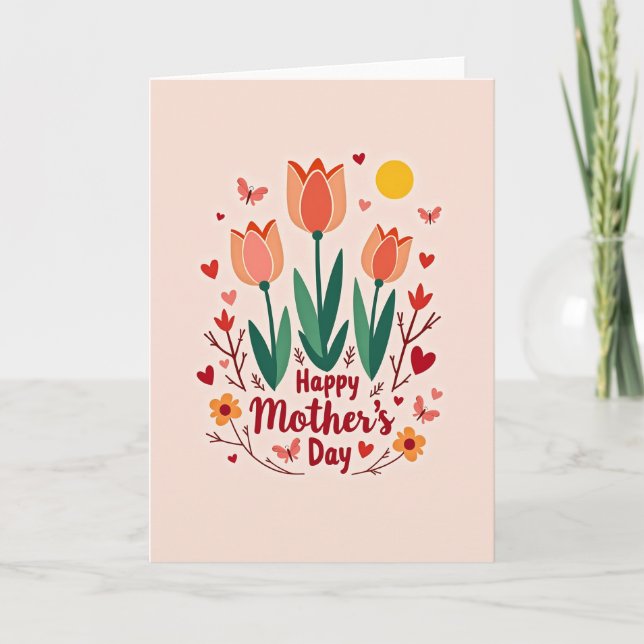 Warm Hearts Mothers Day Card (Front)