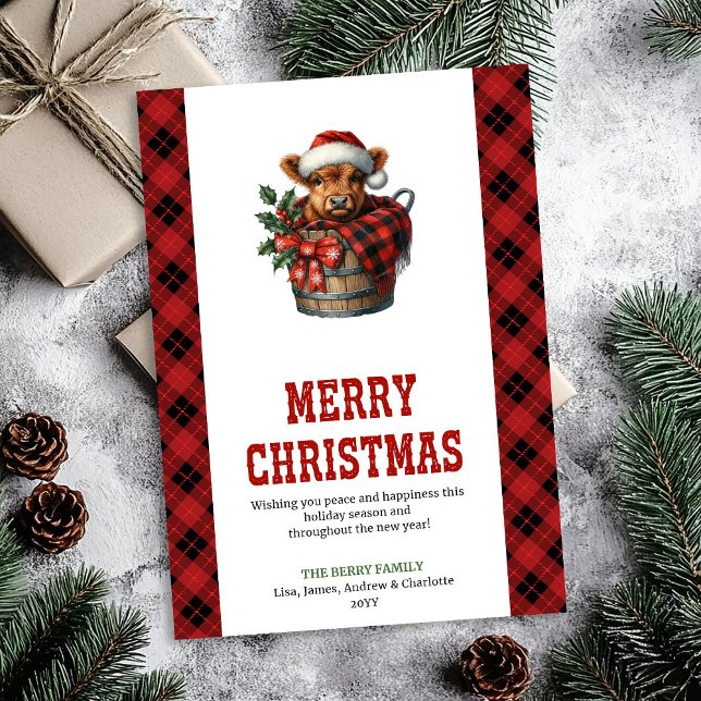 Warm highland cow greeting card editable design (Warm highland cow greeting card editable design

)