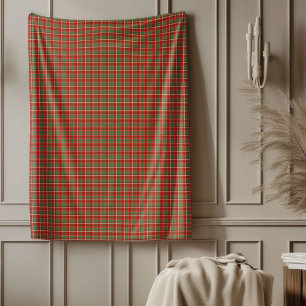 Warm Holiday Blanket in Classic Plaid Style