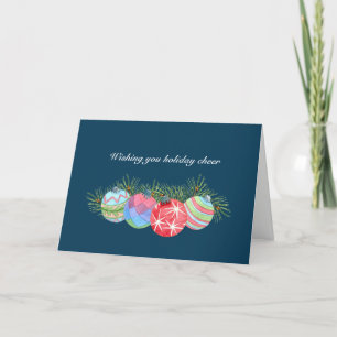 Warm Holiday Cheer Design Blue Christmas Greeting