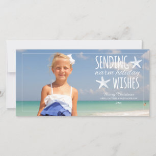 Warm Holiday Wishes 2015 Holiday Photo Greeting Card