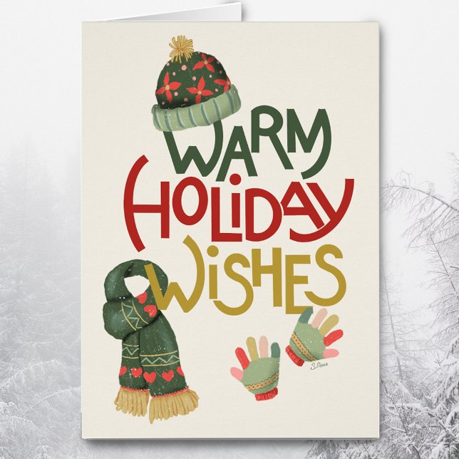 Warm Holiday Wishes Greeting Card (Creator Uploaded)