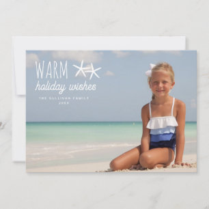 Warm Holiday Wishes Holiday Photo Greeting Card