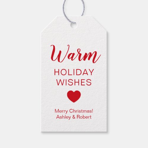 Warm Holiday Wishes Tag for Hot Chocolate Coffee