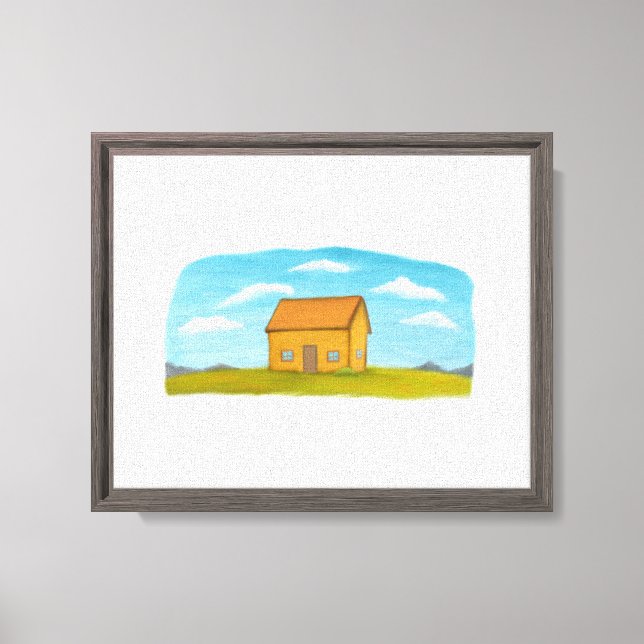Warm Home Landscape Canvas Print (Front)