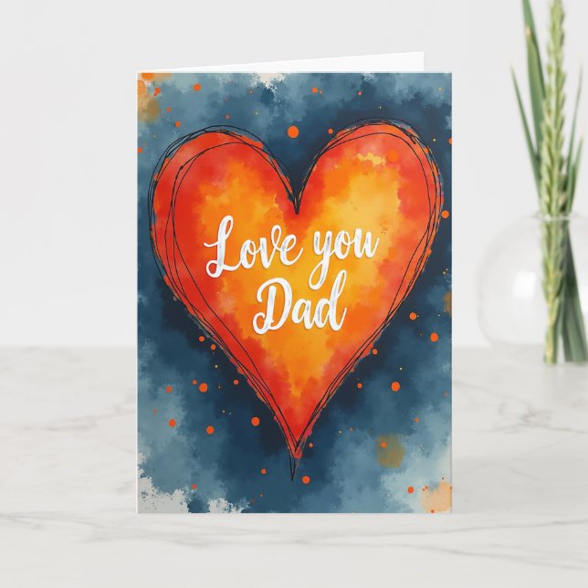 Warm Hues Love You Dad Card (Front)