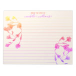 Warm Hues Watercolor Flowers Lined Notepad
