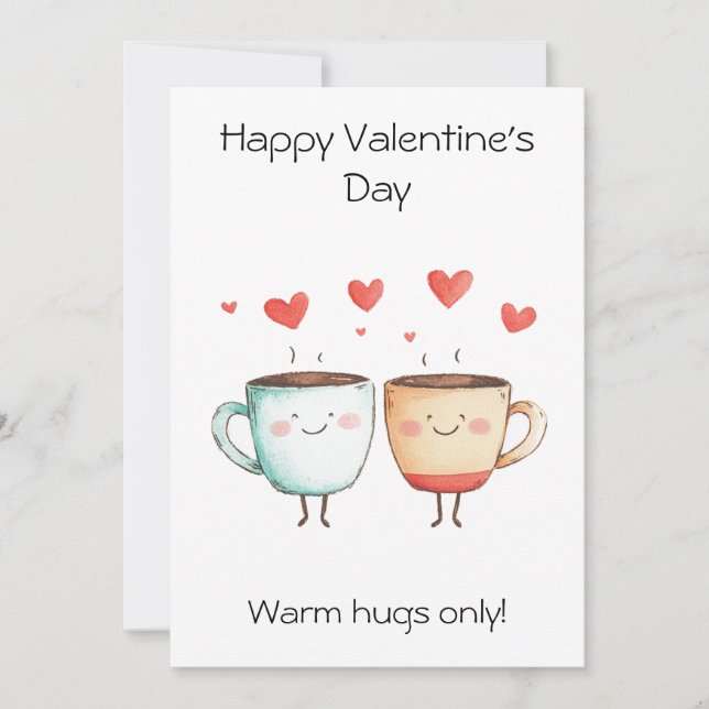 Warm Hugs Only! – Cozy & Cute Valentine’s Greeting Card (Front)