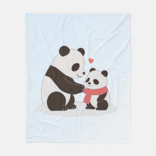 Warm Hugs, Panda Love Fleece Blanket