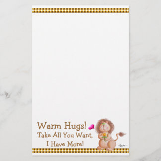 Warm Hugs! Stationery