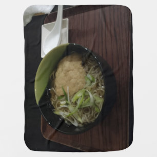 Warm Kitsune Udon Noodle Soup with Aburaage and Sc Baby Blanket