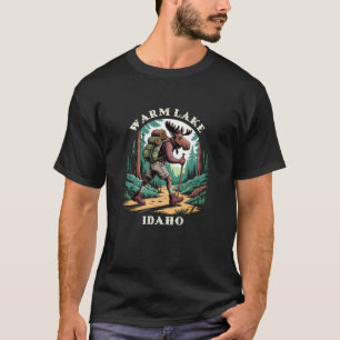 Warm Lake Idaho ID Mountains Hiking Trail Moose T-Shirt