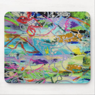 Warm Layers by Lydia's Art Sangria Mouse Pad