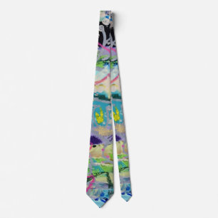 Warm Layers by Lydia's Art Sangria Neck Tie