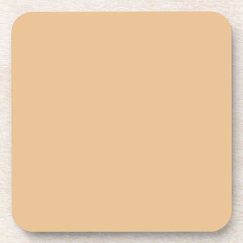 Warm Light Brown Solid Color Background SW 0044 Beverage Coaster