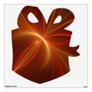 Warm Light Modern Abstract Fractal Christmas Gift Wall Decal