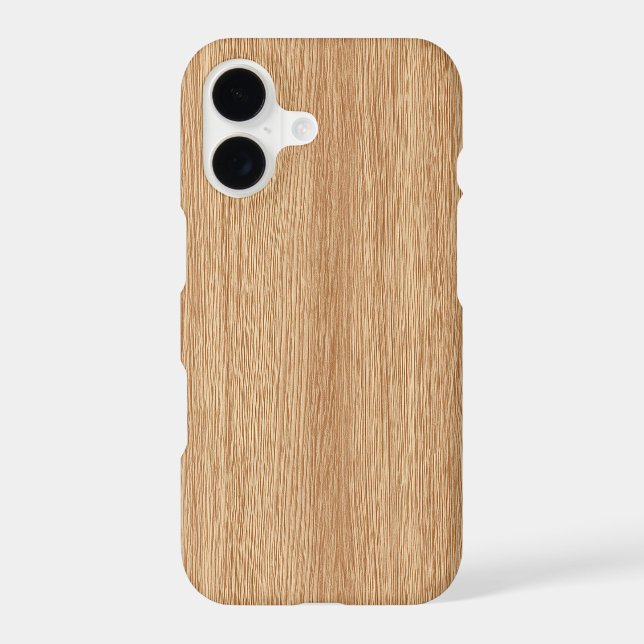 Warm Light Wood Grain Texture with Natural Flow iPhone Case (Back)