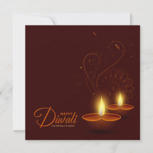 Warm lights Happy Diwali Card