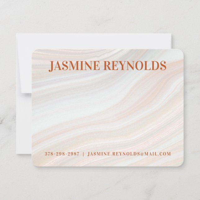 Warm Marble Geode Note Card (Front)