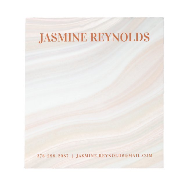 Warm Marble Geode Notepad (Front)