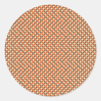 Warm Mid-Century Retro Boomerang Atomic Classic Round Sticker