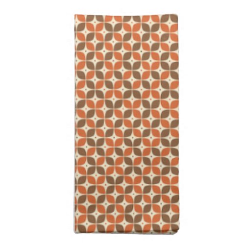 Warm Mid-Century Retro Boomerang Atomic Cloth Napkin