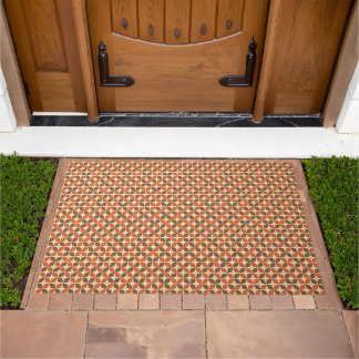 Warm Mid-Century Retro Boomerang Atomic Doormat