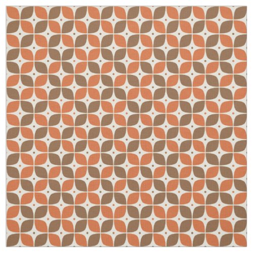 Warm Mid-Century Retro Boomerang Atomic Fabric