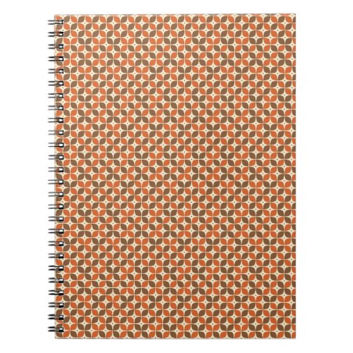 Warm Mid-Century Retro Boomerang Atomic Notebook