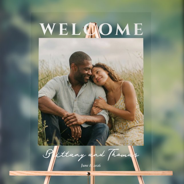 Warm Minimalist Photo Acrylic Sign (Neutral)