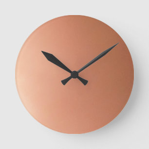 Warm Minimalist Terracotta Gradient Clock