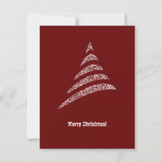 Warm Monochrome Corporate QR Code Christmas Tree Holiday Card