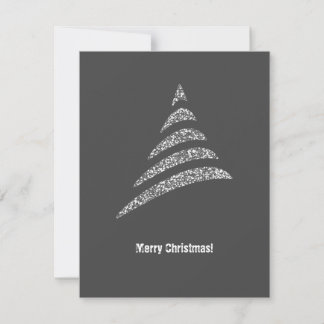 Warm Monochrome Corporate QR Code Christmas Tree Holiday Card