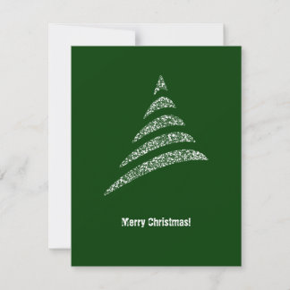 Warm Monochrome Corporate QR Code Christmas Tree Holiday Card